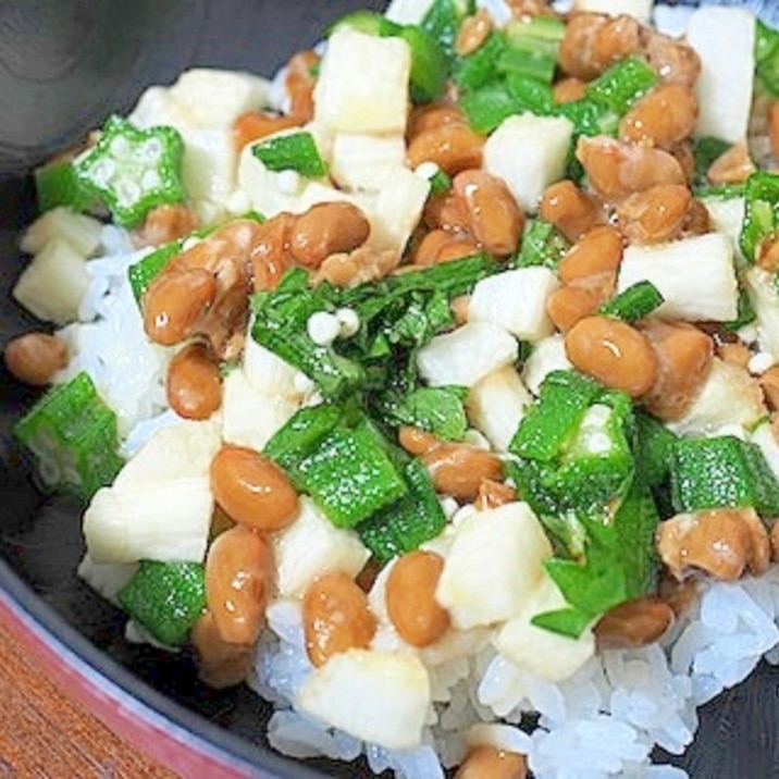 簡単 うまい 夏にぴったり ネバネバ丼 レシピ 作り方 By Assy1984 楽天レシピ